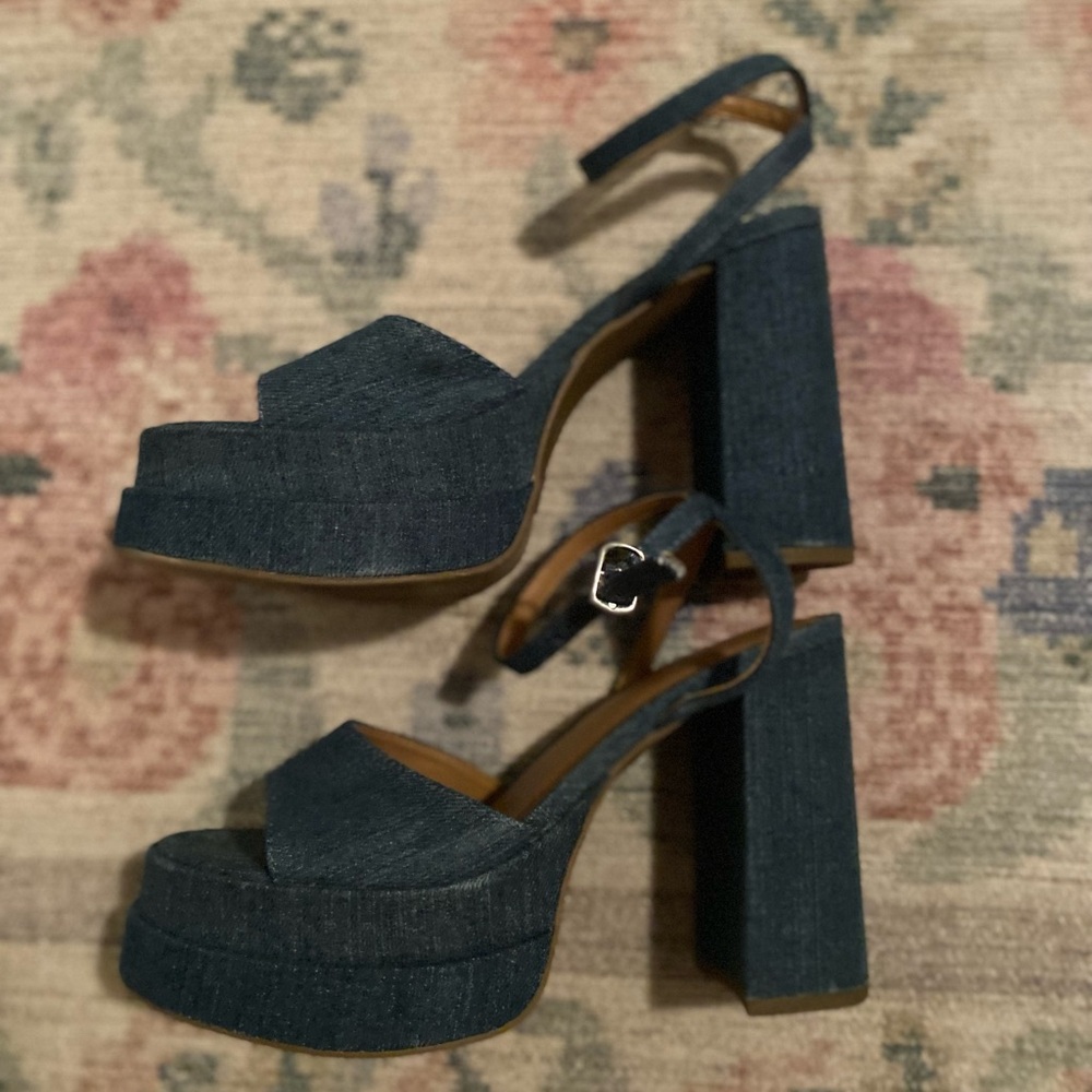 Source Unknown Black Platform Sandals - image 7